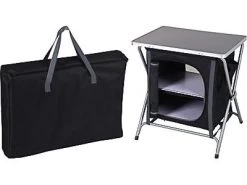Campingkast Vouwbaar 62,5X12X48,2cm - Zwart