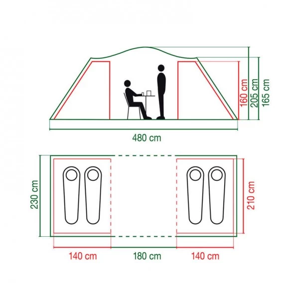 Coleman Tent Bering 4 Vis-A-Vis Tent - Afbeelding 4