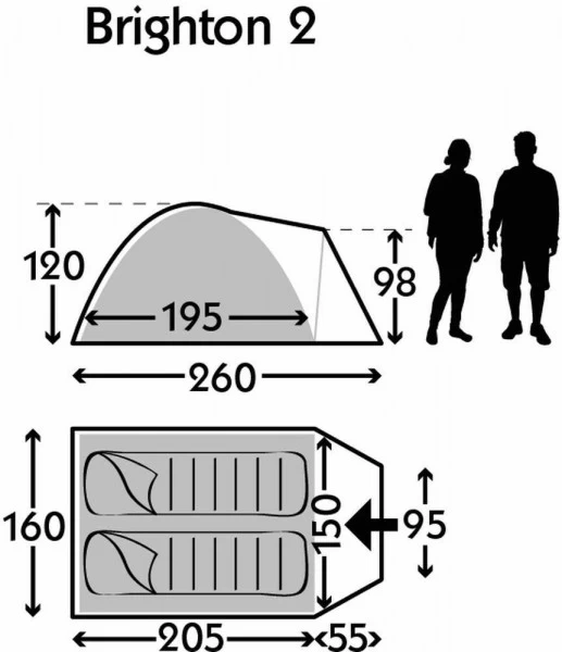 Kampa Koepeltent Brighton 2 - Afbeelding 3