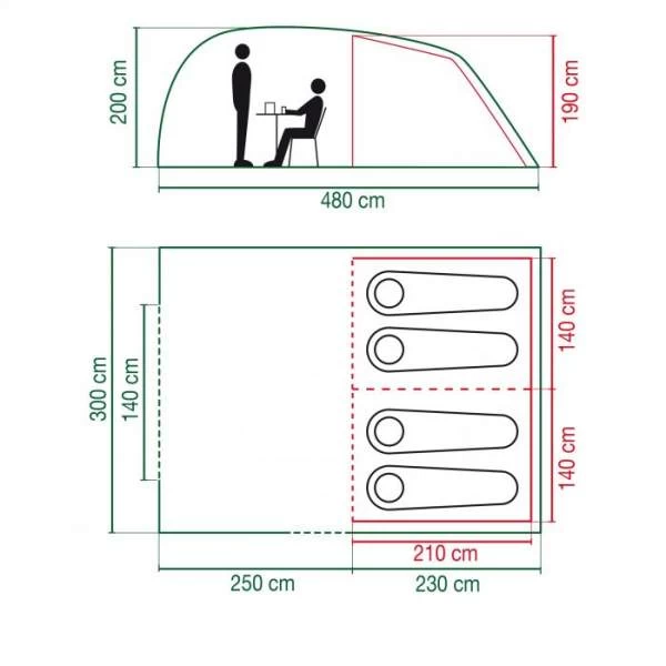 Coleman Tunneltent Vespucci 4 - Afbeelding 6