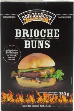 Don Marco's BBQ Bakmix Brioche Burger Buns 350G