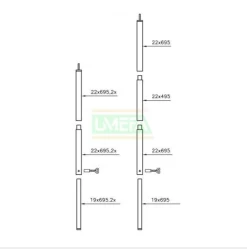 Campkinkg Luifelstokkenset 3-delig 22mm