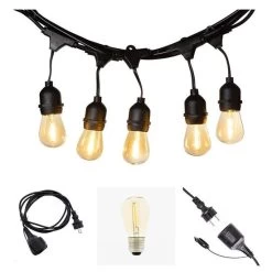 Ledr Premium Patio Lights Edison Bulbs Starter Kit