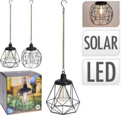 Solar Lantaarn Hang Metaal - 2 Designs