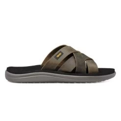 Teva Voya Slide Leather - Dark Olive